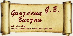 Gvozdena Burzan vizit kartica
